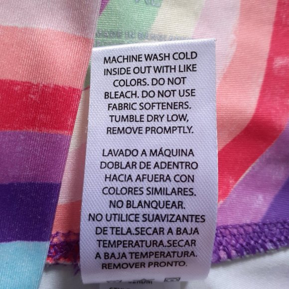 Wildfox Abstract Rainbow Soleil High Waisted Cropped Leggings Size XL - Picture 11 of 12